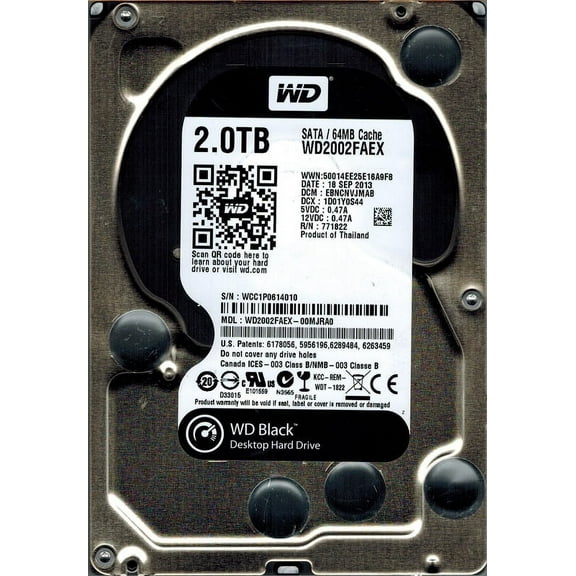 WD2002FAEX-00MJRA0 Western Digital DCM: EBNCNVJMAB 2TB