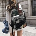 thumbnail image 6 of Ttyddzy Clear Backpack Heavy Duty PVC Transparent Backpack for College Workplace, Green Red and White Striped Leaves, 6 of 8