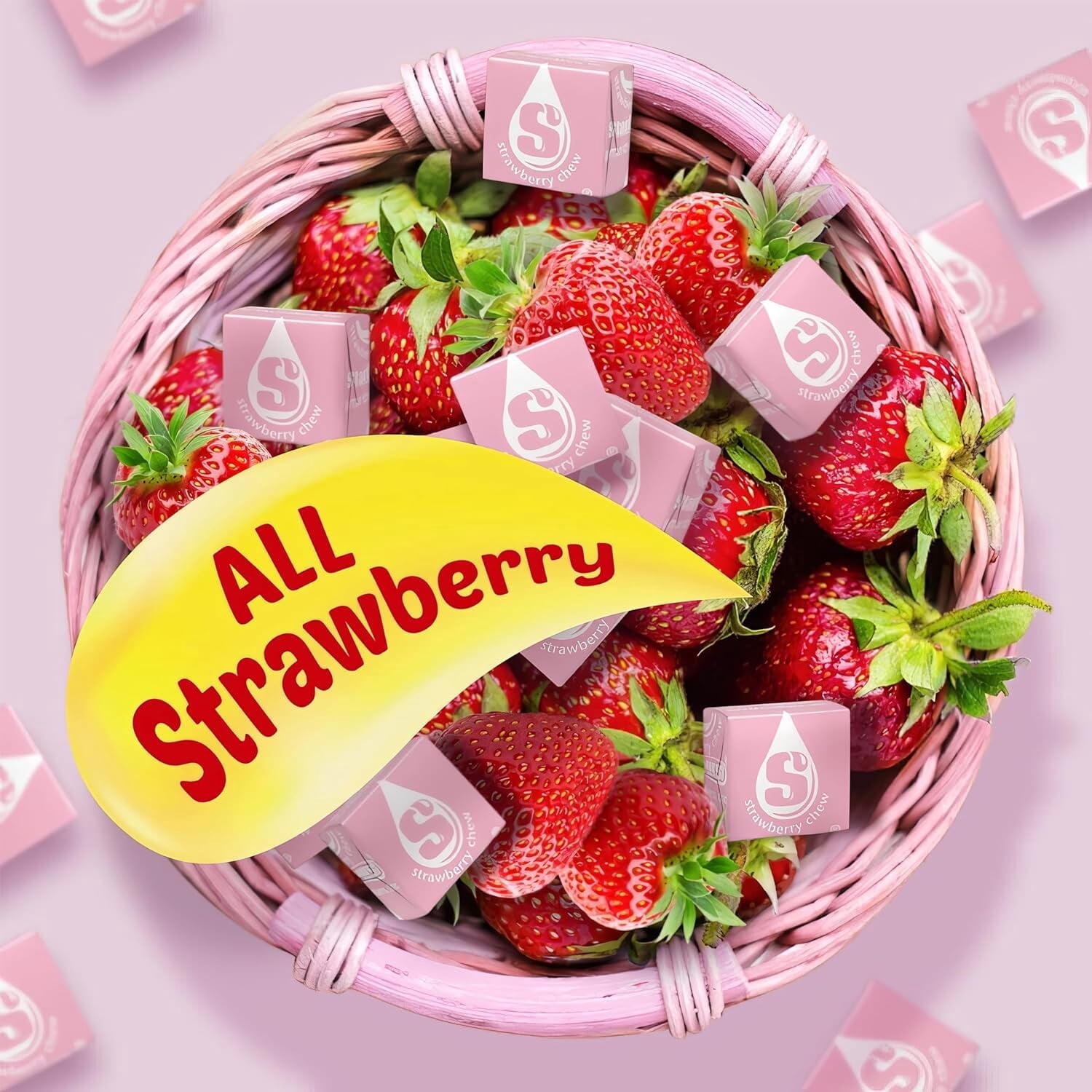 Starburst All Pink Strawberry Chewy Candy, 1 LB (Approx. 90 Pieces) Bulk Bag – Pink Individually Wrapped Candy, Perfect for Parties & Candy Buffets, Pink Party Favors, Pack by YummyLand 16 oz