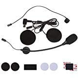 FODSPORTS M1S/M1S Pro Motocicletas Bluetooth Intercom Auriculares Sistema de Comunicación Kit de Accesorios (Micrófono Duro y Micrófono Suave)