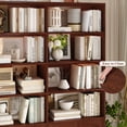 thumbnail image 2 of Homfa 73″ Tall Bookcases with Doors, 8 Cubes 6-Tier Double Row Bookshelf, Bookcase for Living Room Home Office, Cherry Red, 2 of 7