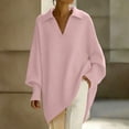 thumbnail image 2 of LWFFDAW Long Oversized Sweaters for Women Baw Long Sleeve Collar Knit Sweaters Fall Loose Soft Casual Pullover Sweater, 2 of 7