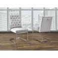 thumbnail image 4 of K-Living Logan 5Pcs Round Glass And Chrome Base Dining Table With Tufted Velvet Chairs In Grey, 4 of 4