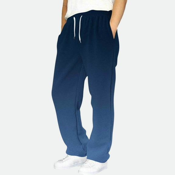 WMTBSRSW Boys Girls Fleece Lined Baggy Sweatpants with Pockets Loose Casual Straight Leg Drawstring Sweat Pants Trendy Tie Dye Comfy Lounge Pants Dark Blue