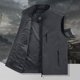 thumbnail image 5 of Chaleco sin mangas de imitación de cuero para hombre, chaqueta de club de motociclistas: cremallera frontal, múltiples bolsillos, para montar en moto/ropa urbana (M-XXXXXXL), 5 of 5