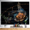 thumbnail image 2 of Design Art - Orange Blue Flower with Water Drops, 2 of 5