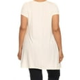 thumbnail image 5 of MOA COLLECTION Women's Plus Size Casual Short Sleeve Loose Solid Tunic Top, 5 of 6