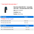 thumbnail image 2 of Main Drive Multi Rib Belt - Compatible with 1990 - 1993 Mercedes-Benz 300E 1991 1992, 2 of 2