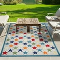 thumbnail image 2 of Superior Juniper Stars Indoor Outdoor Area Rug, 6' x 8' 10", Cream, 2 of 7