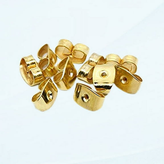 10 ríomhaire 14K Yellow Gold Earring Backs Replacement Backs Earring