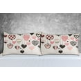 thumbnail image 5 of Pillow Cases Standard Size Set of 2, Ultra Soft Pillow Case Covers with Stylized Hearts Pattern, Wrinkle, Fade, Zipper Closure Pillowcase Bedding Pillow Sham for Valentine's Day Gifts, 5 of 6