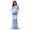 Blue, variant on dmqupv Maternity Dresses For Baby Shower Maternity Long Sleeve Off Shoulder Dress Party Mesh Paneled Split Maxi Photography Gown For Photoshoot Pink,Size for M