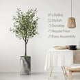 thumbnail image 3 of Artificial Tree in Modern Planter, Fake Olive Silk Tree for Indoor and Outdoor Home Decoration - 60" Overall Tall (Plant Pot Plus Tree), 3 of 5