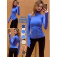 thumbnail image 1 of Chaqueta deportiva para mujer, corte ajustado, elástica, para correr, yoga, fitness, manga larga, 1 of 6