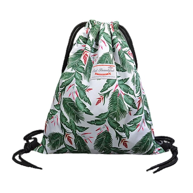 Bolsa Con Cordón Sport Gym Sackpack Impermeable Ajustable Leaf Printed Bouquet Pocket Scienceny AP007925-02