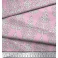 thumbnail image 2 of Soimoi Cotton Cambric Fabric Leaves & Floral Block Printed Fabric 1 Yard 56 Inch Wide, 2 of 3