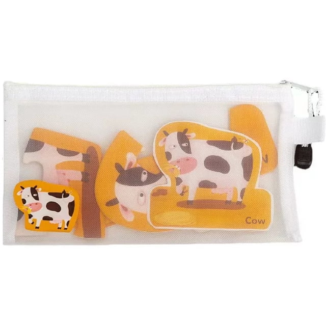 Organizadora De Juguetes De Malla Blanca, Cremallera, Material Poliéster, Para Almacenamiento De Bloques