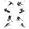 Club Pack of 48 Black and White Winter Sport Cutout Party Decorations 17"