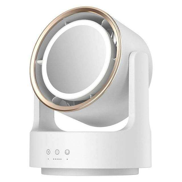 Usb Rechargeable Mini Desktop Beauty Fan Perfect Lighting for Flaw-less Makeup Great For Bedroom Nightstand