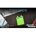 thumbnail image 4 of 10 Mini Carry-on Luggage Tags Pack - Flip open cover, ID Sticker - Lime Green, 4 of 5