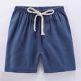 thumbnail image 3 of GYRATEDREAM Toddler Boy Summer Shorts, Boys Summer Cotton Linen Active Jogger Shorts Drawstring Elastic Waist Running Shorts for 3-5Y, 3 of 9