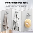 thumbnail image 5 of Classic 4-Piece Bathroom Accessories Set, 24-inch Towel Bar, Toilet Paper Holder, Towel Ring, and Robe Hook, Durable Zinc Alloy & Stainless Steel, (Polished Chrome Finish), 5 of 7