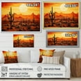 thumbnail image 4 of Designart "Dawn Cactus Outlines" Cactus Floater Framed Wall Art Prints, 4 of 5
