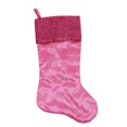 thumbnail image 4 of Northlight 20" Green Iridescent Glittered Snowflake Christmas Stocking with Metallic Cuff, 4 of 4