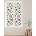 thumbnail image 2 of Window Privacy Film Spring Flower Stained Glass Window Film Decorative Sun Block Window Cover Retro Farm Summer Leaf Plant Watercolor Window Clings Static Adhesive Sticker for Bathroom 23.6"x78.7", 2 of 7