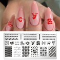 thumbnail image 2 of Valentine's Day Stamping Plate Heart Pattern Nail Art Board Template Stainless Steel Nail Design Printing Stencil Image Plate, 2 of 5