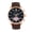 Black/Rose Gold/Brown, variant on Heritor Automatic Arthur Semi-Skeleton Leather-Band Watch W/ Day/Date - Rose Gold/Black