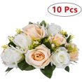 thumbnail image 3 of Nuptio 2/10 Pcs Fake Flower Ball Arrangement Bouquet, Artificial Flower, 15 Heads Plastic Roses with Base, Wedding Centerpiece Flower Rack for Parties Valentine's Day Home Décor, 3 of 7