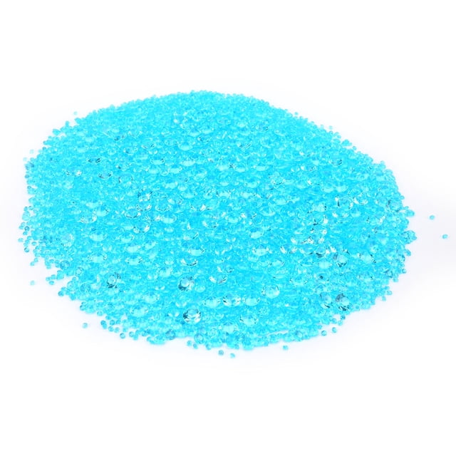4000 piezas de diamantes de imitación acrílicos no tóxicos sin olor oro rosa azul mezclado 3/6/10 mm para decoraciones de joyería DIY manualidades (azul)