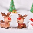 thumbnail image 2 of Lindos adornos navideños de resina, micropaisaje navideño, Papá Noel en miniatura, muñeco de nieve, adornos de escritorio, decoración de escritorio de oficina, 2 of 5