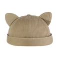 thumbnail image 1 of Gorra Docker, gorro ajustable con borde enrollable, sin ala, para picnic y fiestas Caqui, 1 of 9