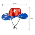 Way to Celebrate 4th of July Patriotic Sequin Cowboy Hat