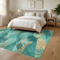 thumbnail image 3 of ODIKA 6'x9' Ultra-Soft Area Rug, Turtle Ocean Botanical Reef Stained Entryway Teal Beachy Nautical Flowing None Washable, Bare feet friendly, Silk-Touch for Guest Room, Bedroom, 3 of 7