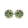 thumbnail image 2 of Brilliance Fine Jewelry Girl’s 14K Yellow Gold August Crystal Stud Earrings, 2 of 5