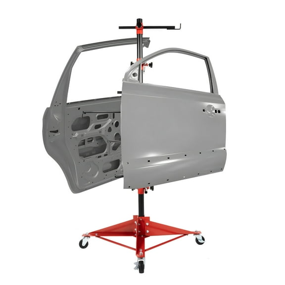 Auto Body Fenders Holder Jack Stands Panel Tree Holder, Adjustable Center Post Hang Paint Spray Stand, with 4 Lockable Wheels and 6 Hook Levers Automotive Doors Bumpers Fenders, 18x18x47in