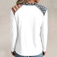 thumbnail image 4 of longantii Womens Patriotic Tops 250 Anniversary Usa 3/4 Sleeve Tees Modern Fit Crewneck American Flag Tops Fourth Of July Blouses White 2XL, 4 of 4