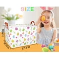 thumbnail image 6 of MYFLOCY Rectangle Empty Easter Baskets Boy Large Toy Storage Bin Girls collapsible Hamper Waterproof Canvas Box Kid Gifts Spring Decor, 6 of 7