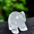 thumbnail image 4 of Natural White Crystal Baby Elephant Figurine Hand Carved Animal Ornament Decorative Sculpture for Home Office Shelf Display, 4 of 6