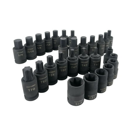 Craftsman 1/2-In Drive Impact Bit Socket Set, 28Pc