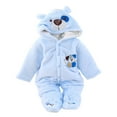 thumbnail image 1 of Combinaison d'Hiver pour Garçons Bébé Pyjama à Capuche Épais Combinaison de Neige Chaude Douillette Douce, 1 of 4