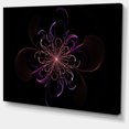 thumbnail image 2 of Pink Rounded Fractal Flower in Black - Floral Canvas Art Print, 2 of 3