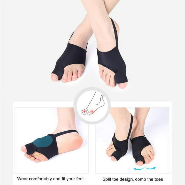 Toe Separator Socks with Bunion Pads, Foot Alignment Socks Bunion Toe Socks  Bunion Pads Corrector Yoga Socks Toeless Socks for Wome