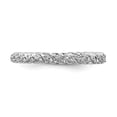 thumbnail image 4 of 925 Sterling Silver Stackable Expressions Polished Diamond Ring Size: 8; for Adults and Teens; for Women and Men, 4 of 5