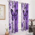 thumbnail image 3 of Dreamy Purple Butterfly Pattern (55)-1 2 Panels Blackout Curtains for Bedroom Living Room Drapes Kitchen Room Window Blackout Curtain Grommet, 3 of 6