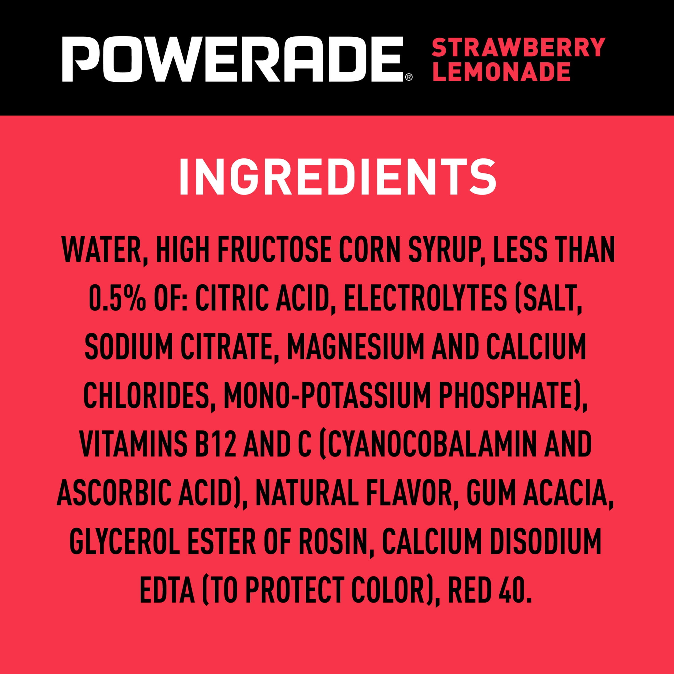 POWERADE Strawberry Lemonade Electrolyte Sports Drink Bottle, 28 fl oz