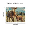 thumbnail image 3 of Orinice Cow and Calf Fine Art Aesthetic Poster Print Wall Painting for Home Decor on Canvas Living Room Bedroom Office 16x12in, 3 of 6